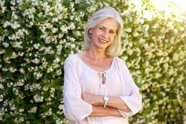 Older woman happy with urinary incontinence treatment Chelmsford