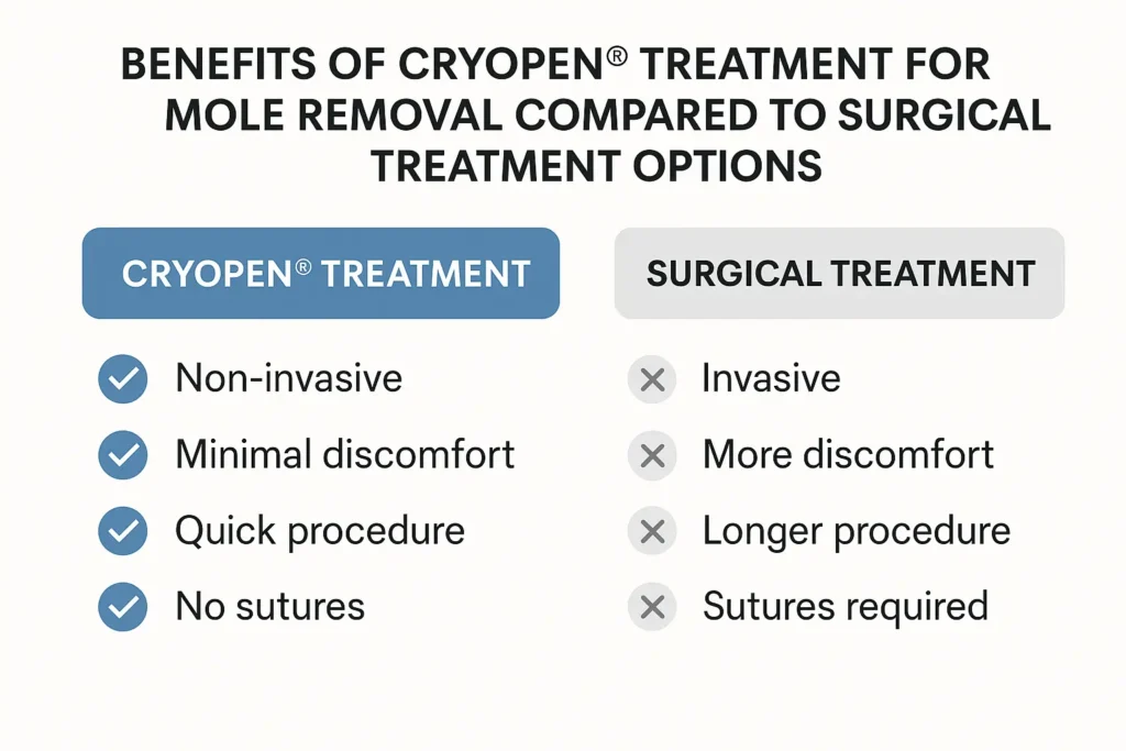 Benefits of facial mole removal Chelmsford - call our team today to book a consultation